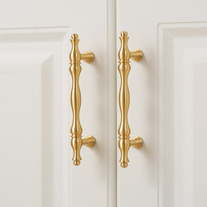Tiradores de Latón Macizo para Muebles de Cocina y Armarios, Tiradores en Forma de T Ondulados de Tamaño Ajustable para Dormitorio, Tiradores de Puerta de Gabinete Vintage - Product Image 6