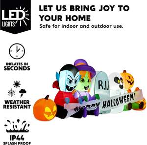 Ting <span class=keywords><strong>Angel</strong></span> 8FT Halloween Décorations gonflables en plein air Vente chaude Citrouille Fantôme <span class=keywords><strong>Vampire</strong></span> Sorcière Tombstone Décorations de fête - Product Image 6