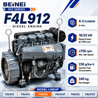 Moteur diesel refroidi par air SCDC 912 Series F4L912 46 kW, moteur industriel compact pour groupe électrogène, applications de pompe à eau