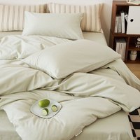 Parure de lit de luxe de haute qualité, stock d'usine, toutes saisons, 4 pièces, housse de couette unie, drap de lit doux, draps de lit pour la maison, OEM ODM
