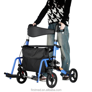 new walking rollator <b>walker</b> mobility aids <b>disabled</b> for elderly adults seniors equipment bed cane fits ki portable medical fold - Product Image 6