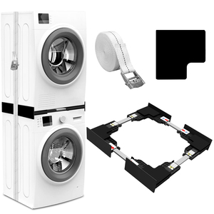 Kit de superposition robuste et durable pour lave-linge et sèche-linge, couleur blanche, installation facile, respectueux de l'environnement, pièces de lave-linge pour hôtel - Product Image 1