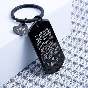 Cadeau de maman à mon fils <span class=keywords><strong>je</strong></span> t'<span class=keywords><strong>aime</strong></span> porte-clés pour lui garçons hommes inspiration pendentif gravé porte-clés étiquettes cadeau anniversaire - Product Image 2