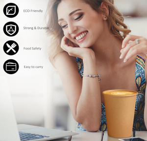 12 oz nâu kraft dùng một lần Cốc giấy không thấm nước chưa tẩy trắng ly cho đồ uống nóng và lạnh cho bữa tiệc dã ngoại sự kiện du lịch - Product Image 3