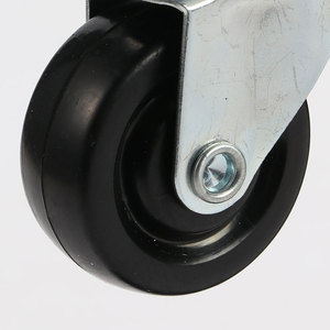 Rubber Swivel <b>Caster</b> <b>Wheel</b> 1.5 Inch Ball Bearing Soft Tread Black Floor Protection For Storage Racks Furniture Industrial Use - Product Image 1