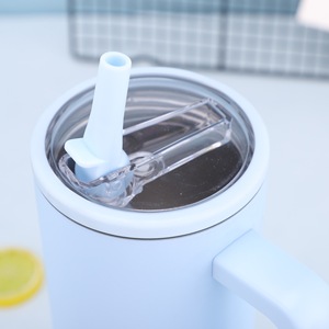 Stainless Steel Tumbler 40oz With Handle And Straw For Car Travel Outdoor Use - Product Image 3