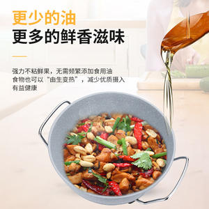 Sartén eléctrica multifuncional de 36 cm, antiadherente, de piedra Maifan, con tapa de vidrio para cocinar y calentar - Product Image 4