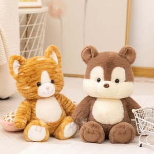 ของเล่นตุ๊กตาสัตว์ผ้ากำมะหยี่ลายทางสีเหลืองน่ารักกับช้างตัวน้อยของเล่นนุ่มพิเศษสำหรับเป็นของขวัญวันเกิดของเด็ก - Product Image 2