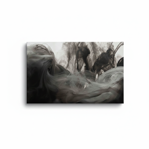 Gray Smoke Canvas Print: Modern Wall Art for Stylish Man Caves,<b>WRAPPED</b> CANVAS - Product Image 2