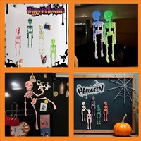 Imanes de nevera con forma de esqueleto, esqueleto magnético impreso en 3D para Halloween, decoraciones de esqueleto móvil impresas en 3D para oficina o casillero