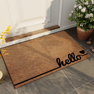 Cangming Welcome MadaFakas Tapis de porte en imitation fibre de coco antidérapant lavable style américain - Product Image 2
