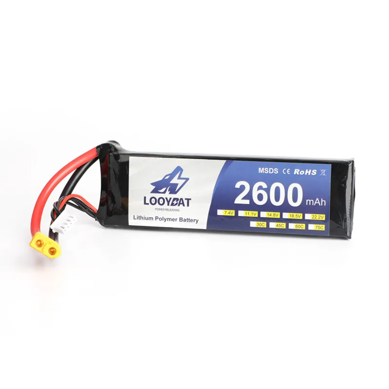 Amazon Hot Selling 11.1V 14.8V 30C 60C 2500mAh 2600mAh Rechargeable Drone Battery Pack For Radio Control Helicopter