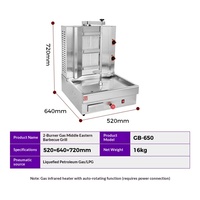 Grill à gaz commercial pour barbecue moyen-oriental, machine à shawarma à trois/quatre/cinq têtes, rôtissoire à viande turque et brésilienne, garantie d'un an