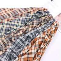 Tissu textile uni imprimé à motif écossais élastique de qualité supérieure pour chemises et vêtements de tous les jours pour hommes et femmes, vente en gros