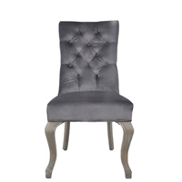 Chaise de salle à manger de style colonial, série de luxe en velours, bois, banquet, note, mobilier de salle à manger