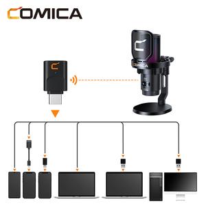 COMICA EJoy Uni Pro(D) RGB Cardioid Condenser Wireless <b>USB</b> Microphone <b>USB</b>-C 24-bit 48kHz Low Latency One-<b>key</b> Denoise 50h - Product Image 5