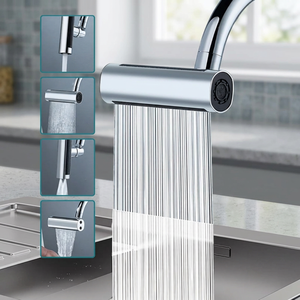 Robinet de cuisine et salle de bain Mucit à économie d'énergie, 3 modes cascade réglables, rotation à 360°, en plastique ABS, avec aérateur - Product Image 3