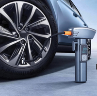Compresseur d'air numérique portable sans fil pour pneus de voiture, pompe à air en plastique avec lumière LED et manomètre numérique