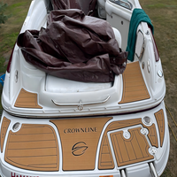 Tapis de pont en mousse EVA pour plateforme de bain et cockpit de bateau Crownline E6 2014, style SeaDek MarineMat Gatorstep, auto-adhésif
