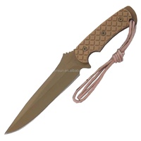 Couteau professionnel de chasse en plein air, lame fixe droite, couteaux de survie, coupe-outils, couteau tactique de camping
