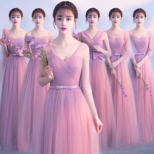 Spring Bridesmaid Dresses 2025 Long Tulle A-Line Sweetheart Neckline Natural Waist One-Piece Graduation Choir Sisters Outfits - Product Image 1