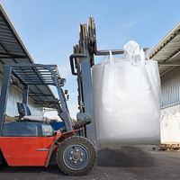Sac Jumbo de qualité industrielle, robuste, grand format, respirant, en FIBC, avec fond plat, en matériau PP, pour le stockage de tonnes