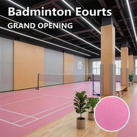Tapis de sport en PVC HANLI 6,0 mm Water Cube, sol multisports intérieur pour badminton et tennis de table, installation facile, isolation acoustique