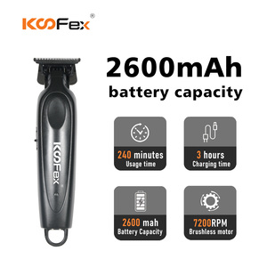 Kemei — tondeuse à cheveux professionnelle en métal, outil pour coiffeur avec écran LCD, sans fentes, Rechargeable par USB, pour <span class=keywords><strong>Salon</strong></span> de coiffure - Product Image 3