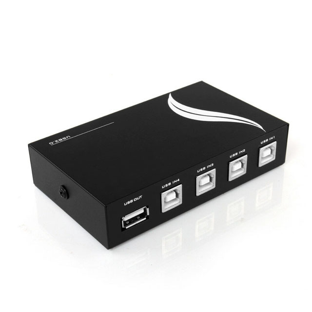 4 Port USB Automatic/Manual Printer Sharing Share Switch 4 Pcs SHARE 1 Printer