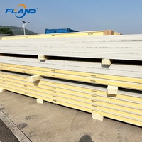 Panneau isolant en polyuréthane de haute qualité Fland PIR panneau sandwich isolé rigide panneau de chambre froide en mousse certifié NSF
