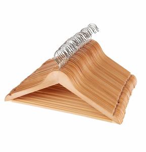 Venta caliente de la fábrica de China al por mayor barato para <span class=keywords><strong>Zara</strong></span> perchas de madera de 10 paquetes con abrazadera - Product Image 3
