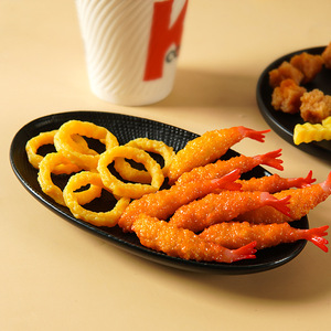 Simulated snack platter, squid <b>rings</b>, fries, chicken nuggets, tempura, fried food, food toys, model photos. - Product Image 2