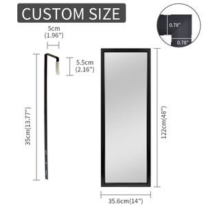 Wall Hanging <strong>Door</strong> <strong>Mirror</strong> Bedroom Full-length <strong>Mirror</strong> Dressing Hole Free Home Fitting Over <strong>Back</strong> <strong>Door</strong> <strong>Mirror</strong> - Product Image 4