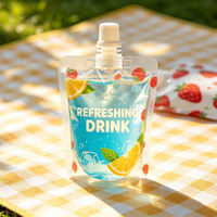 Pochette debout écologique sans BPA sac d'emballage de jus de boisson en plastique transparent personnalisé pochettes pour boisson