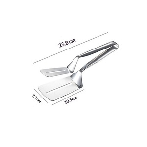 Pince alimentaire anti-brûlure la plus vendue, multifonctionnelle pour steak, barbecue extérieur, pain, poisson frit, spatule-pince - Product Image 2
