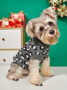 कुत्तों के लिए डिजाइनर लक्जरी बुना हुआ स्वेटर, वसंत और शरद ऋतु और सर्दियों के मौसम के लिए - Product Image 4