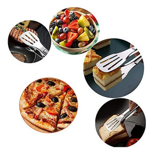 7 Inch Kitchen <strong>Metal</strong> Stainless Steel Utensil Cooking Clip Clamp <strong>Salad</strong> Serving <strong>Tongs</strong> Kitchen BBQ Grilling - Product Image 3