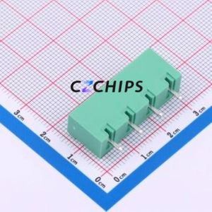 MX2EDGVC-7.62-04P-GN01-Cu-A Plug-in Terminal Block Through hole,P=7.62mm Board-to-Board / Socket - Closed 1x4P 7.62mm Green - Product Image 2