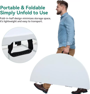 <span class=keywords><strong>Table</strong></span> ronde pliante en plastique <span class=keywords><strong>de</strong></span> 6 pieds (72 pouces) pour <span class=keywords><strong>12</strong></span> <span class=keywords><strong>personnes</strong></span>, idéale pour événements et banquets, vente en gros - Product Image 3