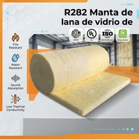 Rouleaux d'isolation en laine de verre anti-fongique ASTM C1338 pour l'Amérique du Sud, R282, 120 mm, isolation thermique et acoustique, rouleau de fibre de verre