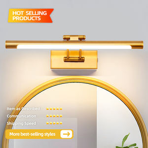 Applique murale tout en cuivre, simple, pour salon, applique murale de fond, chambre à coucher, projet, lampe murale longue à LED intérieure - Product Image 2