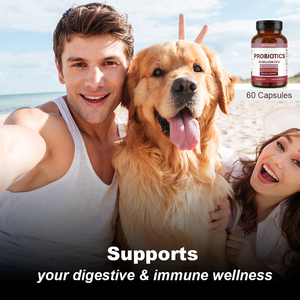 Probiotica 60 Miljard CFU 10 Stammen Capsules - Dagelijkse Ondersteuning van de Spijsvertering & Immuunsysteem Voedingssupplement OEM/ODM Probiotisch Supplement - Product Image 6