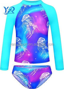 Yanyi 2025, traje de baño de verano para niñas, nueva falda bóxer de manga larga, pantalones cortos de Bikini para deportes de playa - Product Image 4