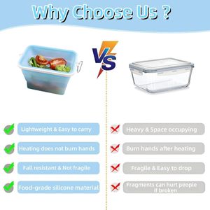 Wholesale Reusable Foldable Collapsible BPA Free 1-1.5L Eco-Friendly Silicone Food Storage Bags-Meat Snack Fresh-Keeping - Product Image 2