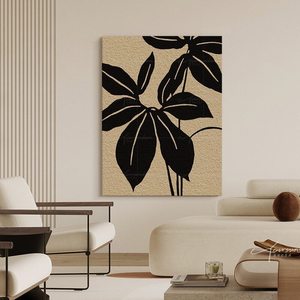 Wabi Sabi Textured <b>Abstract</b> <b>Canvas</b> Art Print Rectangle Beige Frameless Modern Living Room Decor Painting - Product Image 1