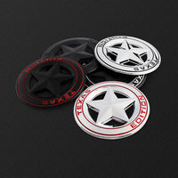 Emblema Metálico 3D Edición Texas de la Segunda Guerra Mundial, Estrella de Cinco Puntas, Insignia de Aluminio para Maletero de Camioneta