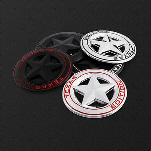 Emblème 3D en métal édition Texas, étoile à cinq branches de la Seconde Guerre mondiale, autocollant en alliage d'<span class=keywords><strong>aluminium</strong></span> <span class=keywords><strong>pour</strong></span> hayon de voiture, <span class=keywords><strong>pour</strong></span> camionnettes - Product Image 4