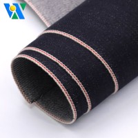 Tela vaquera selvedge de 20 oz, muy pesada, sin elasticidad y rígida, rollos de tela vaquera cruda para chaquetas y prendas vaqueras vintage.