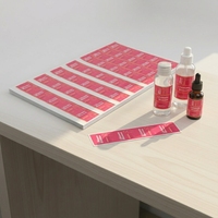 Autocollants adhésifs personnalisés en vinyle imperméable, résistants à l'huile et aux UV pour bouteilles cosmétiques, soins de la peau, huiles de maquillage, mascara