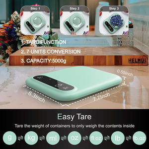 गर्म बिक्री थोक 5 किलोग्राम वाटरप्रूफ डिजिटल इलेक्ट्रॉनिक रसोई वजन पैमाने स्वास्थ्य खाद्य वजन का माप - Product Image 5